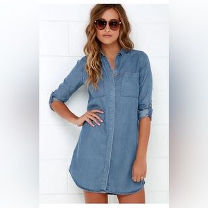 Lulus Shirt and Sweet Blue Chambray Shirt Dress